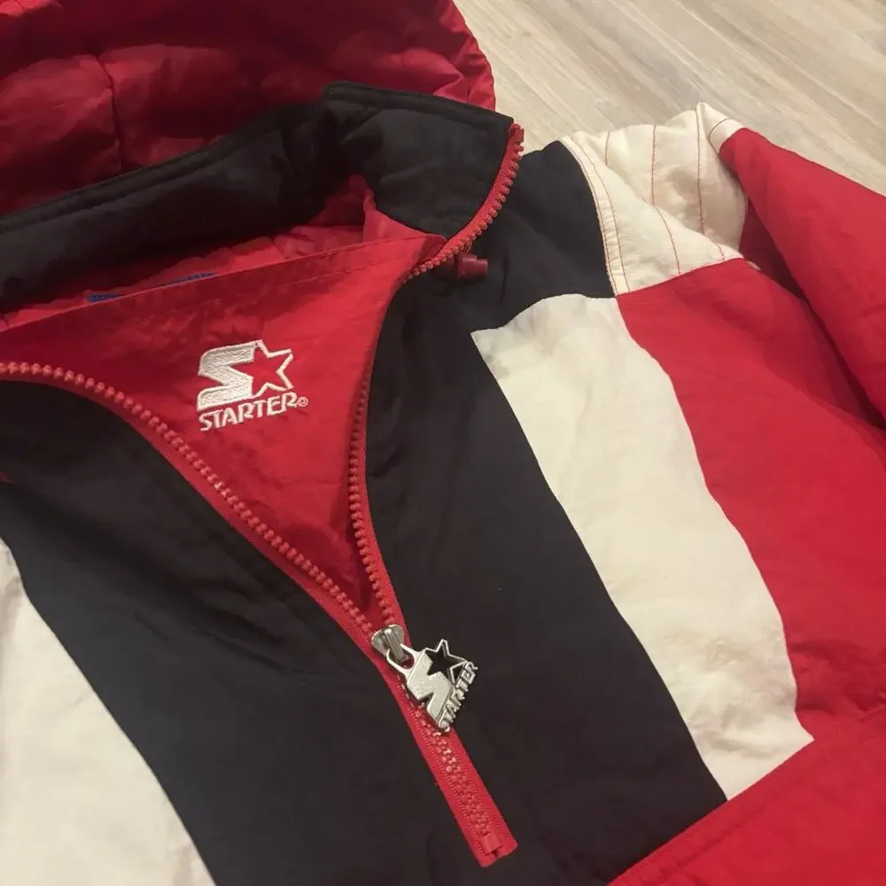 Vintage Georgia Bulldogs Starter Jacket Mens XL Puffer 90s UGA Kangaroo Pouch